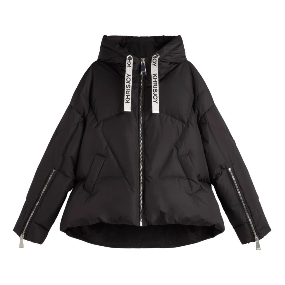 Khrisjoy Iconische Gewatteerde Hoodiejas Black Dames