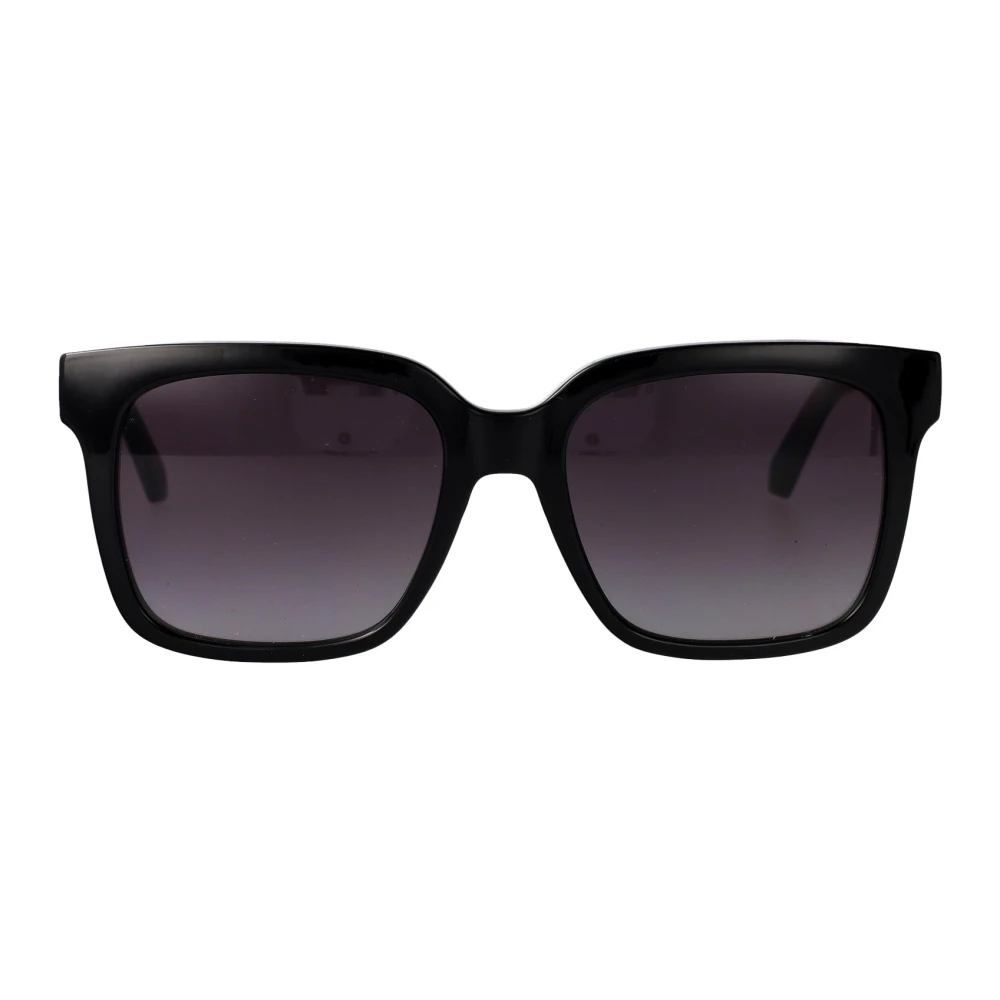 Calvin Klein Jeans Black Sunglasses, Female, 53 Mm, Acetate Square Sunglasses