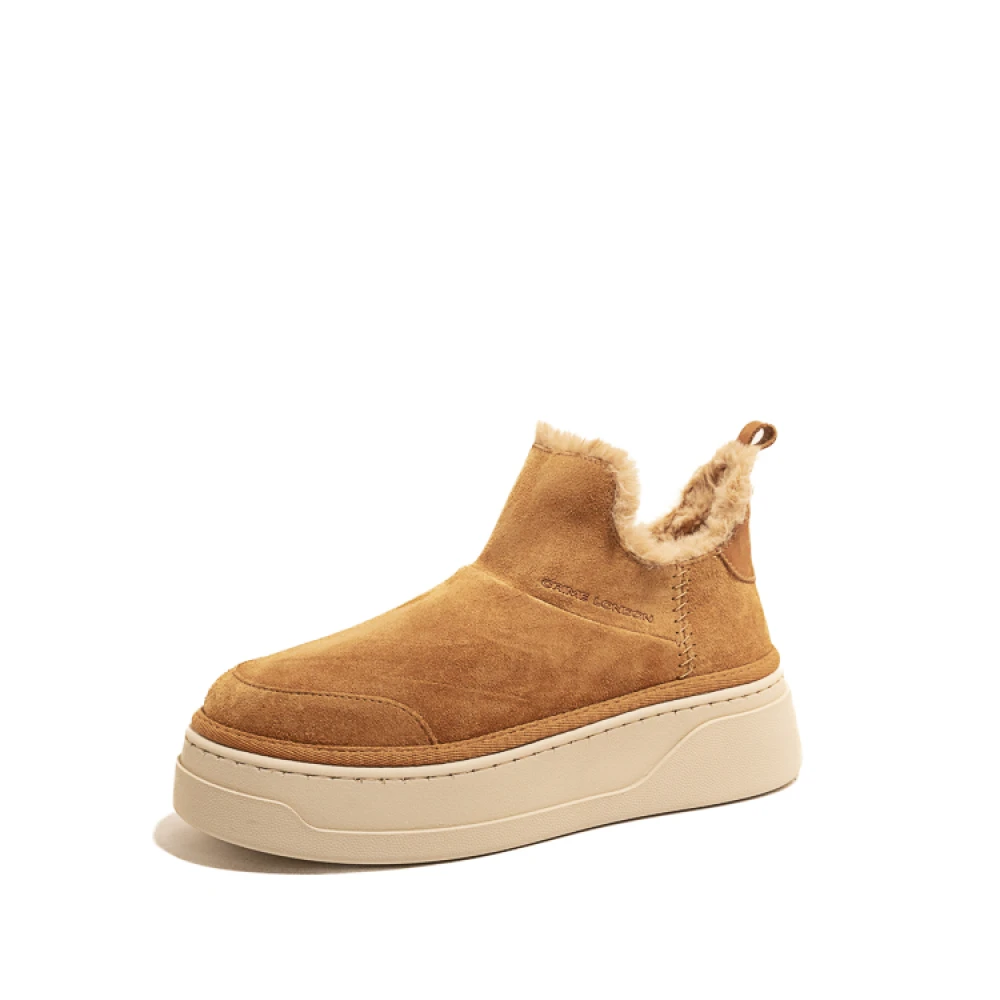 Crime London Fluffy Enkellaars voor Dames Brown Dames