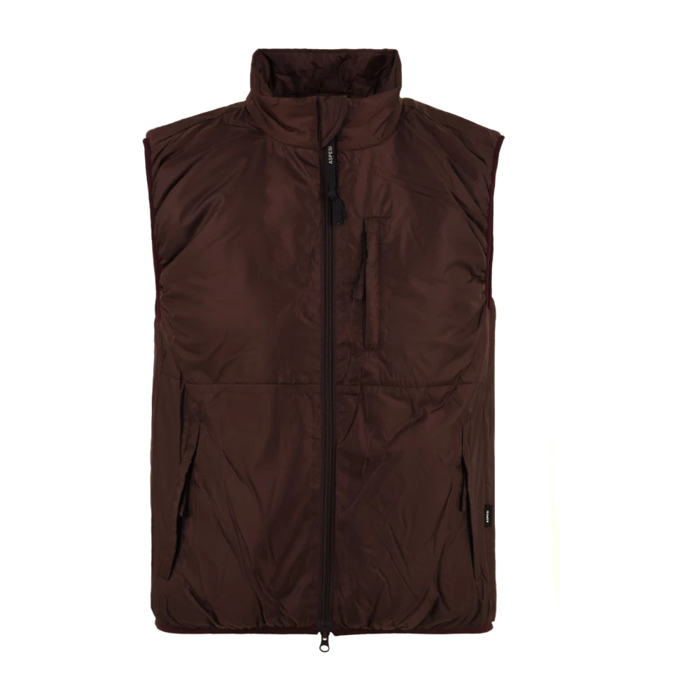 Aspesi Men's Red Waistcoats, S, Jil Vest With Technological Materials