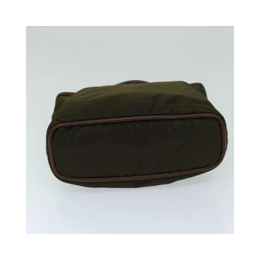 Prada Vintage Pre-owned Nylon handbags Green Dames
