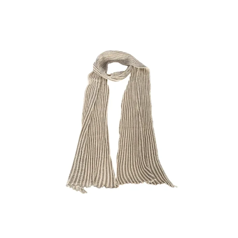 Missoni Pre-owned Silk scarves Beige Dames