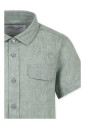 chemise-en-melange-de-lin-vert-a-manches-courtes
