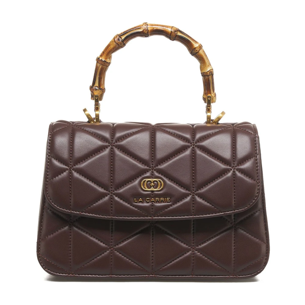 La Carrie Bruine Leren Handtas 'Lea' Stijl Brown Dames