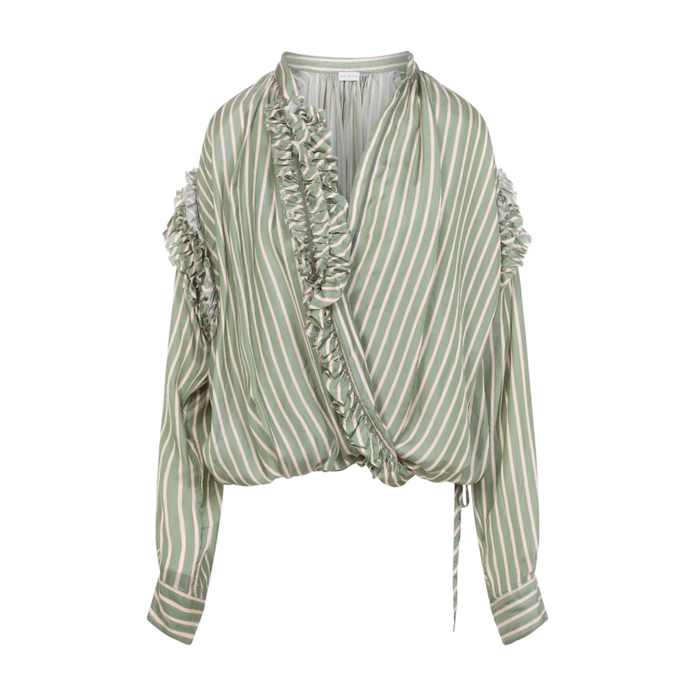 Dries Van Noten Women's Green Blouses, M, Shirt