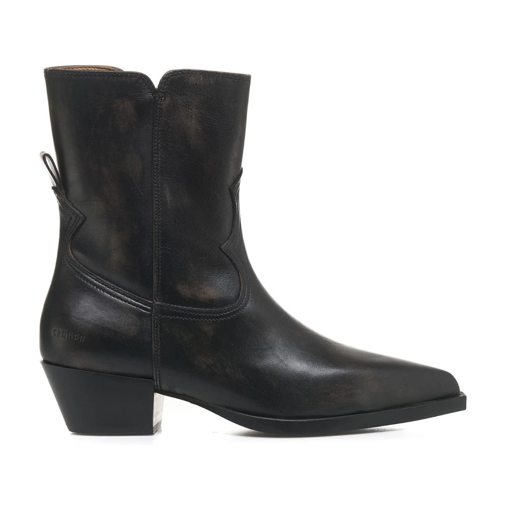 Copenhagen Shoes Svarta Läder Ankelboots Elegant Stil Black, Dam