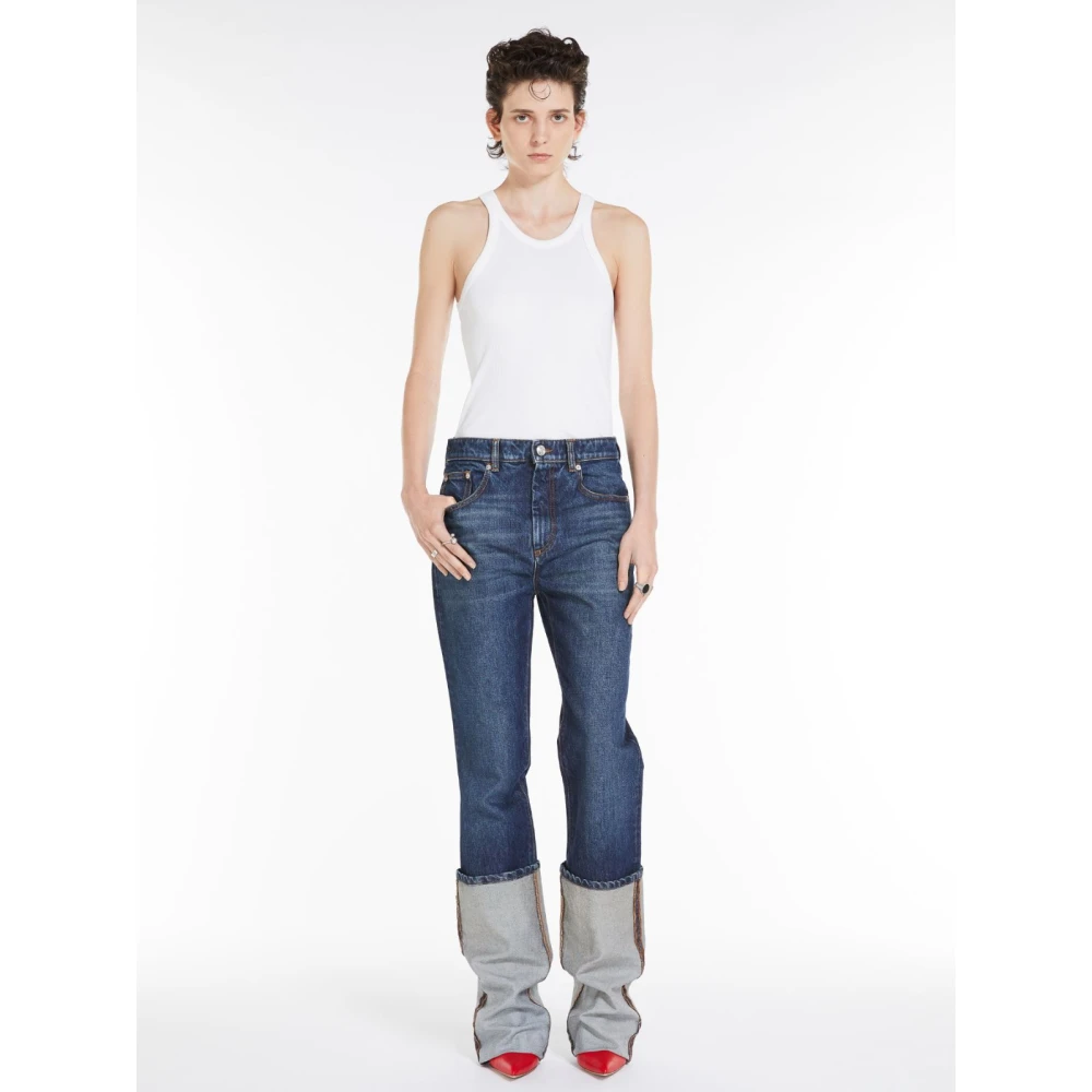SPORTMAX Geribbeld Jersey Tanktop White Dames