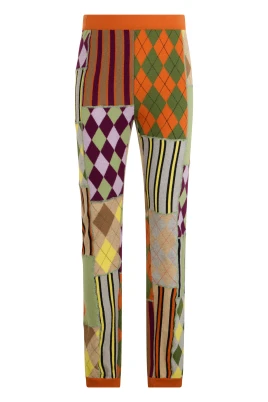 Wool Patchwork Pants