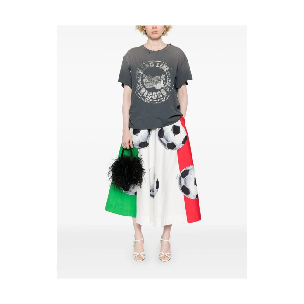 Moschino Witte Rok met Zakken Multicolor Dames