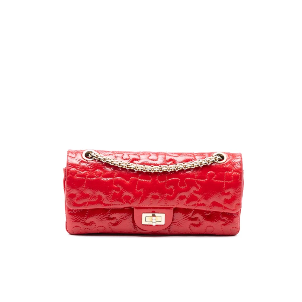 Chanel Vintage Women's Red Pre-Owned Flap Shoulder Bag