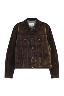 Double Pocket Burnt Denim Blouson
