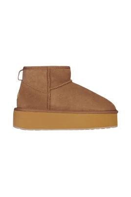 Kastanj Flatform Stiliga Stövlar