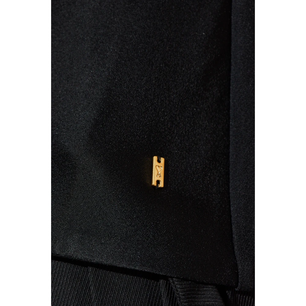 Ami Paris Top met stiksels Black Dames
