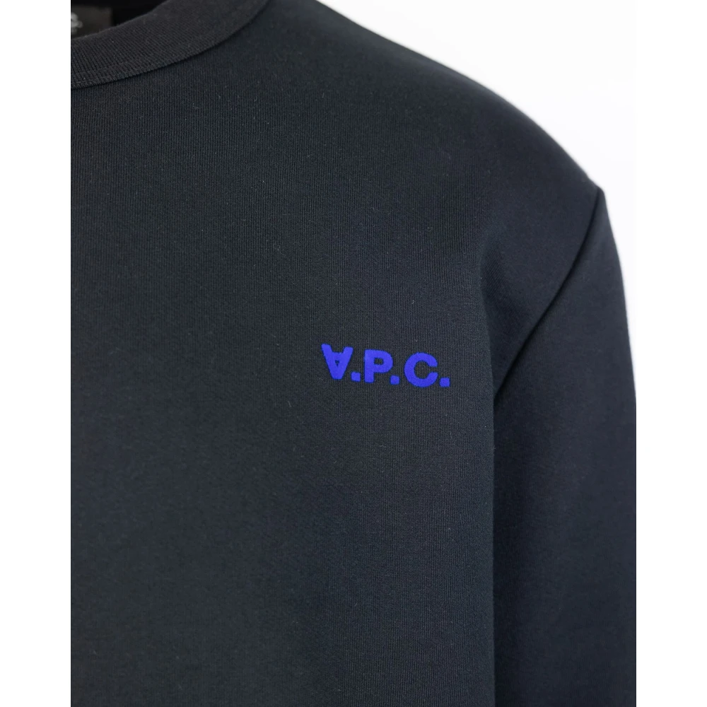 A.p.c. Zwarte Velvet Sweater Black Heren