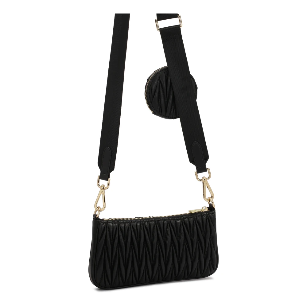 Kazar Zwarte driestuks handtas met een opvallend patroon Black Dames