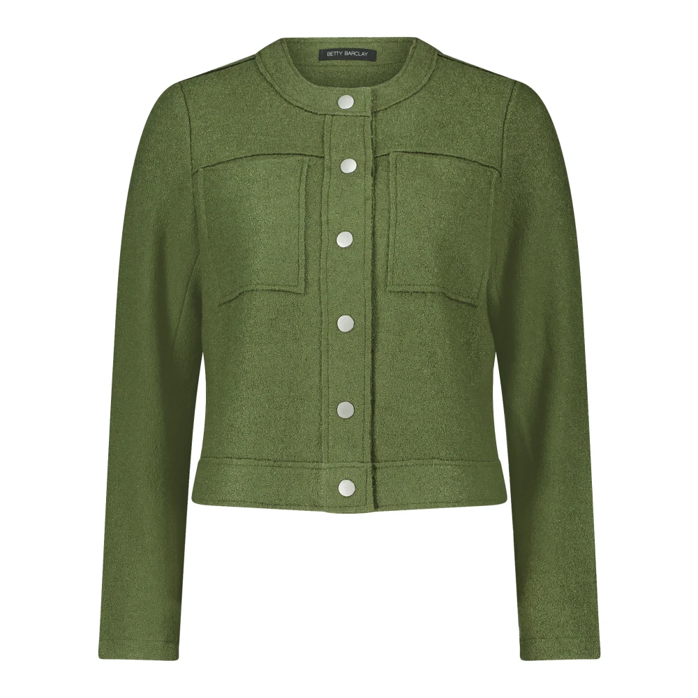 Betty Barclay Casual Blazer Jacket met Zakken Green Dames