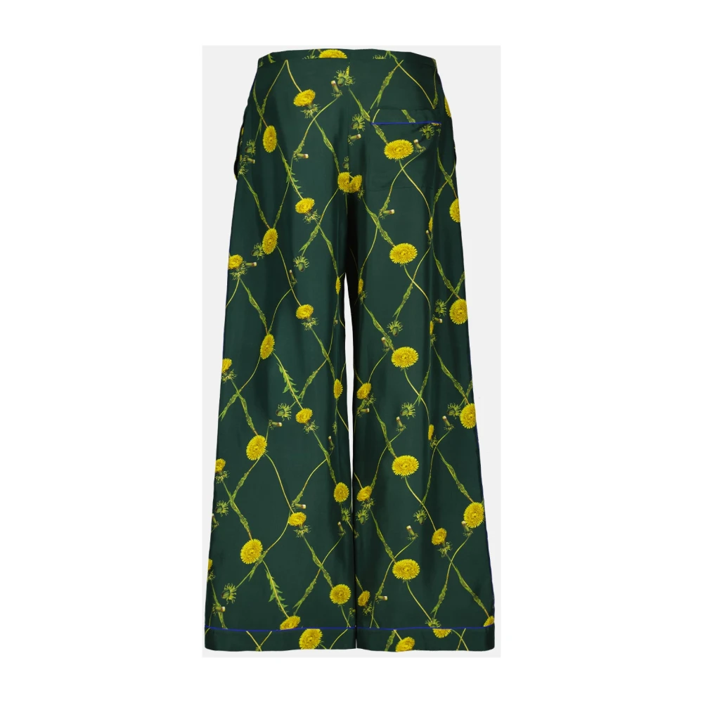 Burberry Straight Trousers Green Dames