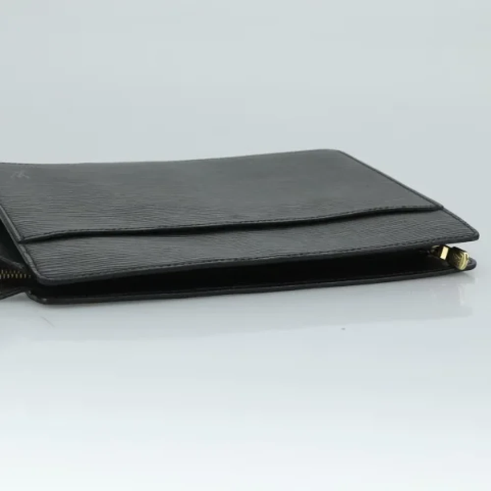 Louis Vuitton Vintage Pre-owned Leather clutches Black Dames