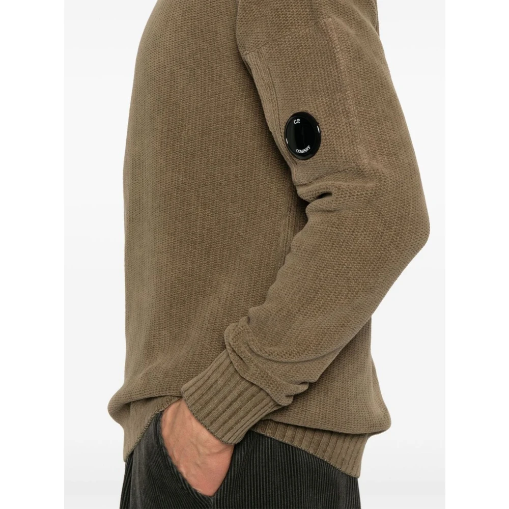 C.P. Company Knit Sweater Lens Detail Green Heren