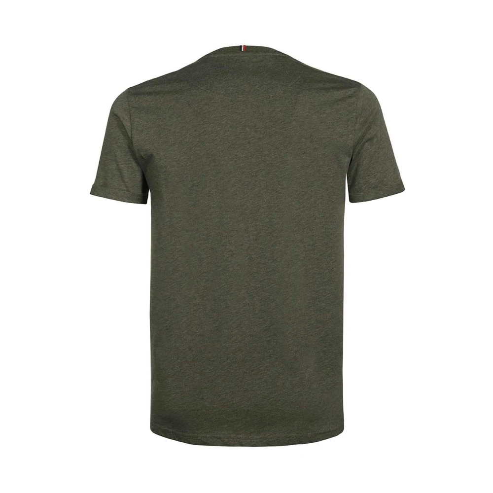 Les Deux Katoenen Logo T-shirt Green Heren