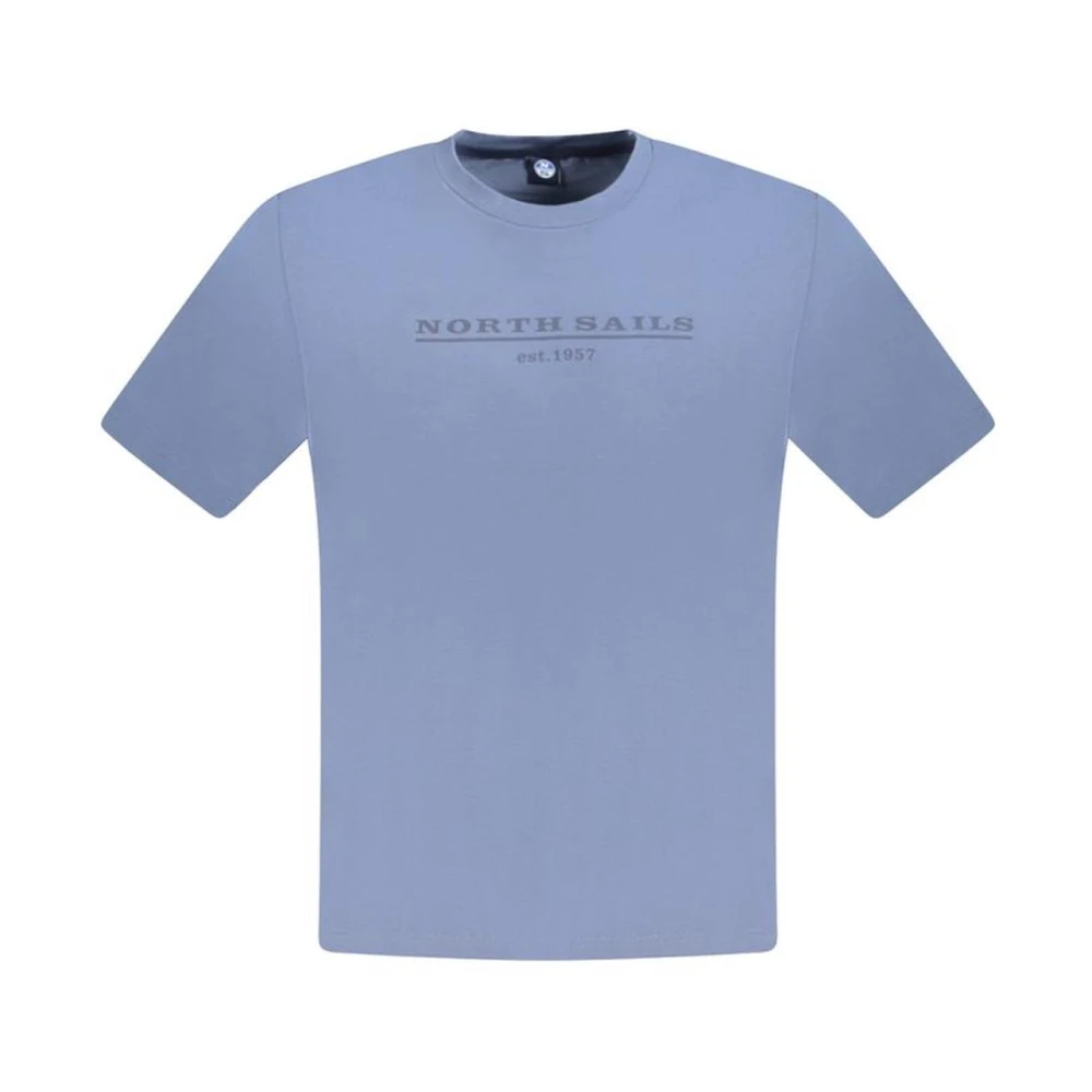 North Sails Blauw Katoen Crew Neck T-Shirt Blue Heren