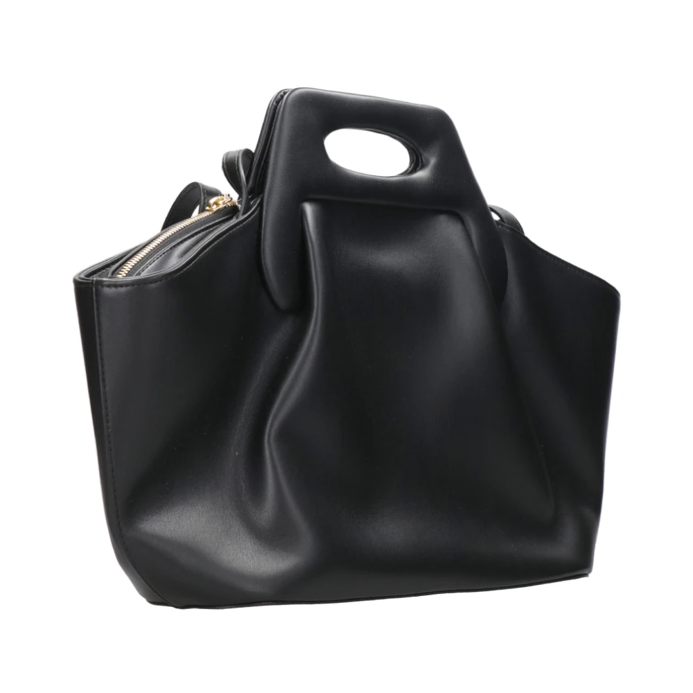 THEMOIRè Zwarte vegan stoffen schoudertas Black Dames