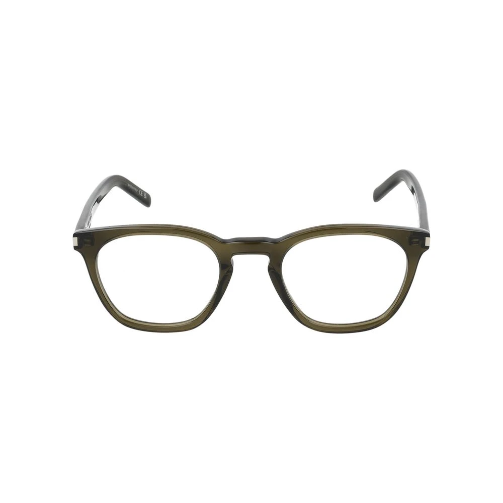 Saint Laurent Unisex Green Transparent Eyeglasses Sl 28 Opt