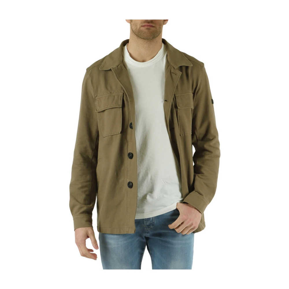 Distretto12 Field Portlan katoenen jersey jas Green Heren