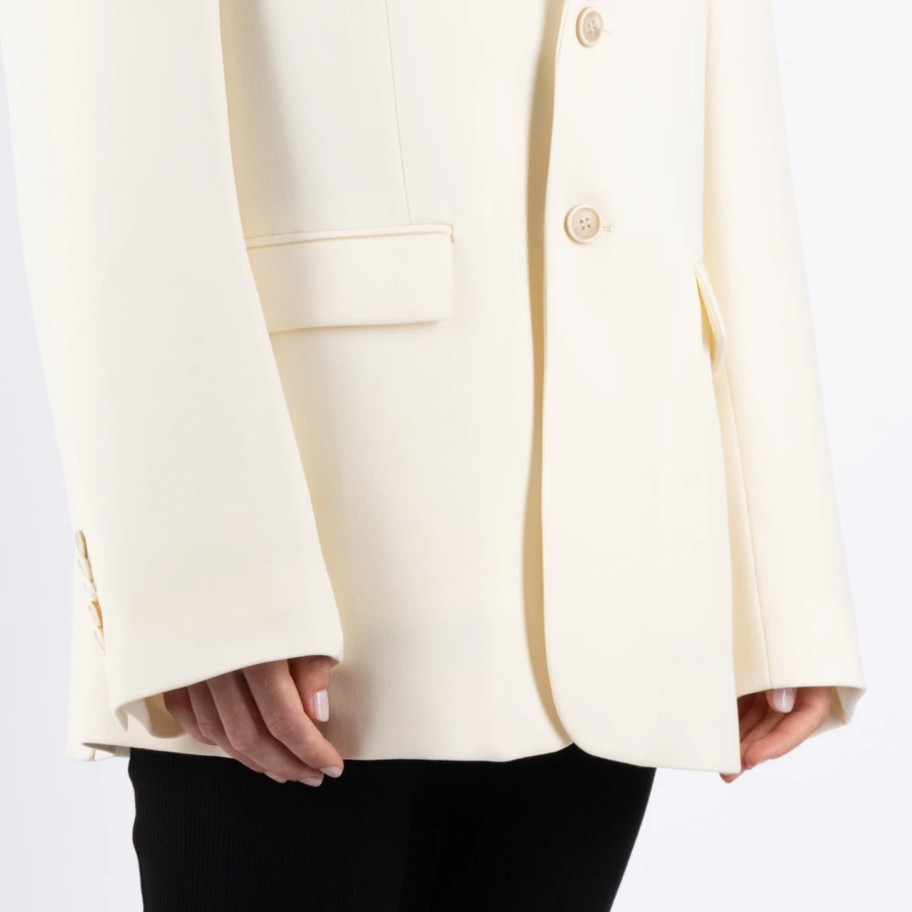 Wardrobe.nyc Witte Wollen Blazer White Dames