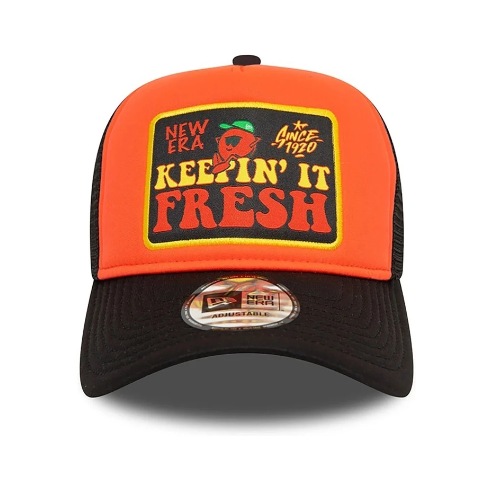 new era Zwarte Patch Trucker Hoed Multicolor Heren