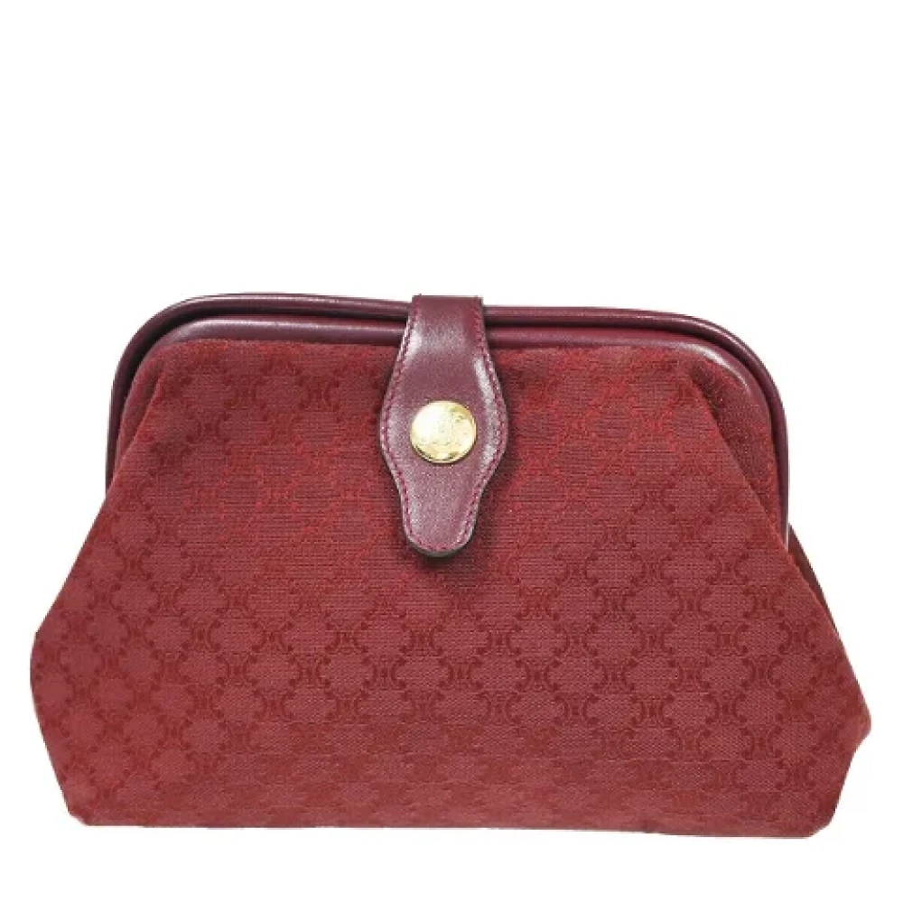 Celine Vintage Pre-owned Canvas clutches Red Dames