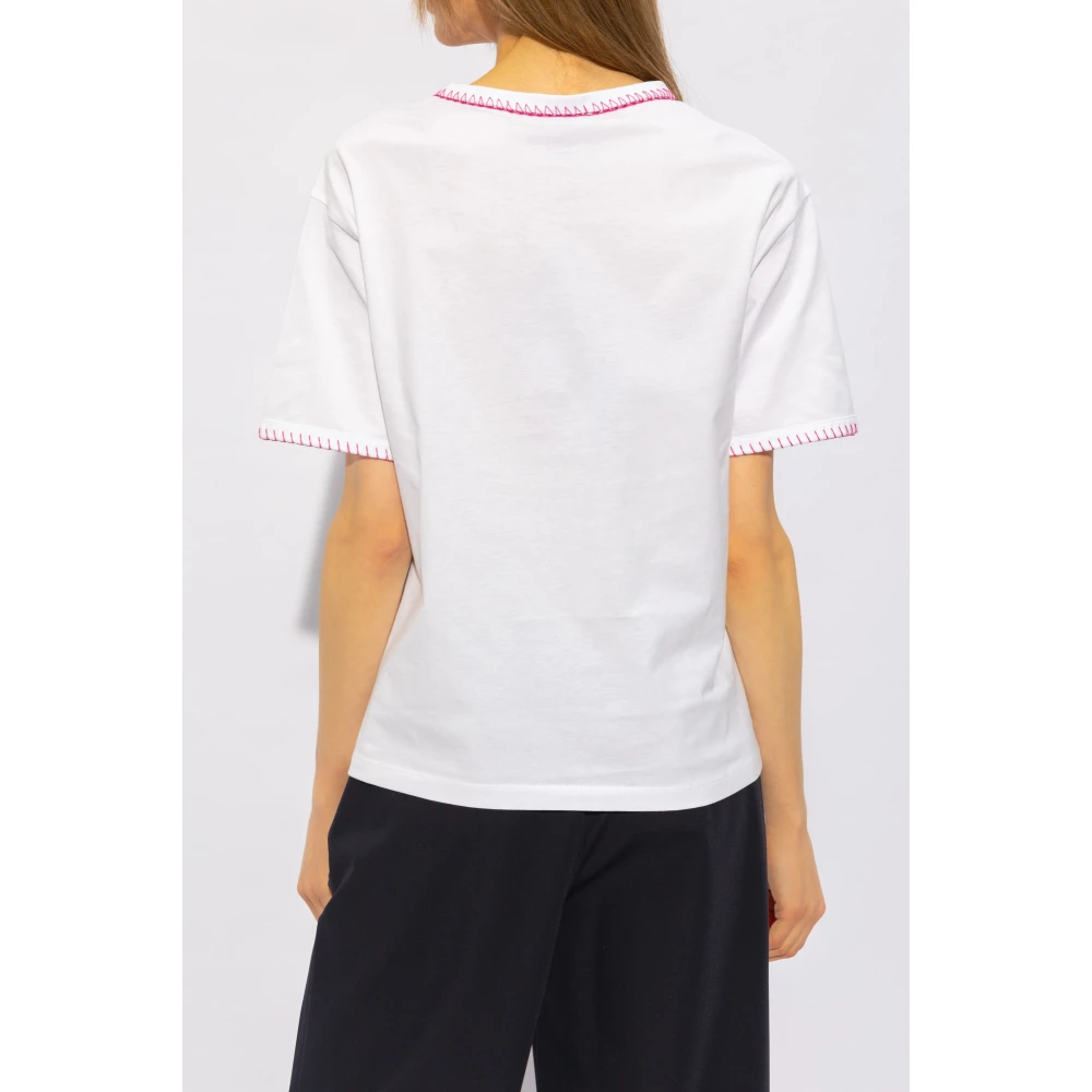 Emporio Armani Katoenen T-shirt White Dames