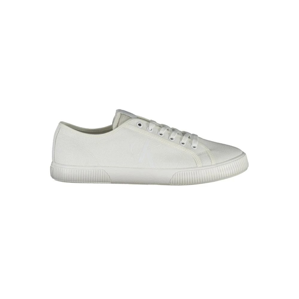 Calvin Klein White Cotton Men Sneaker - Male - Sneakers - White - 11 Uk - Shoes