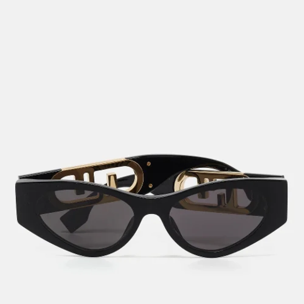 Fendi Vintage Pre-owned Acetate sunglasses Black Dames