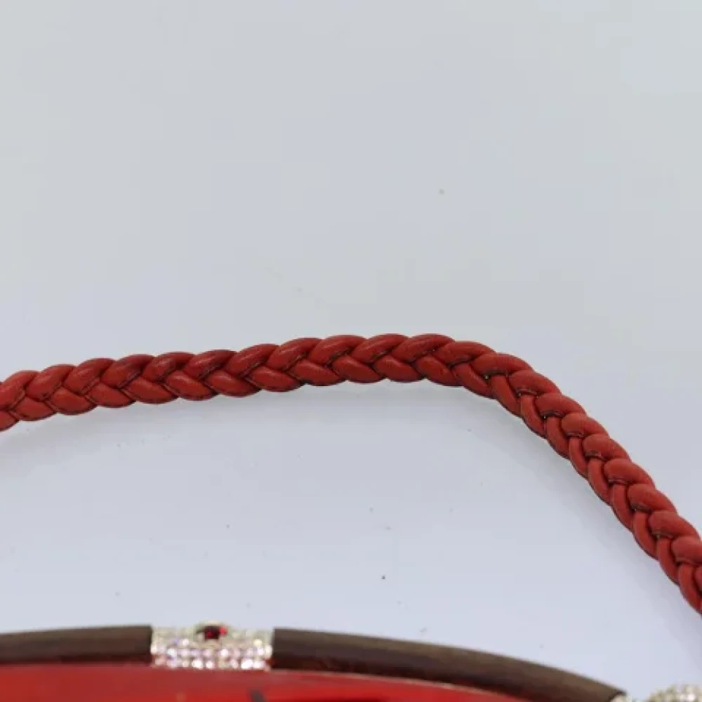 Valentino Vintage Pre-owned Canvas shoulder-bags Red Dames