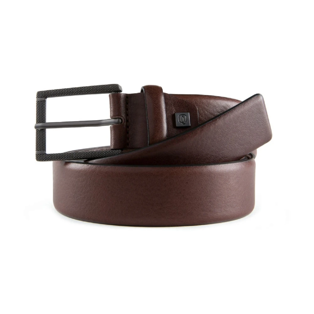 Piquadro Bruin Leren Gesp Riem Brown Heren