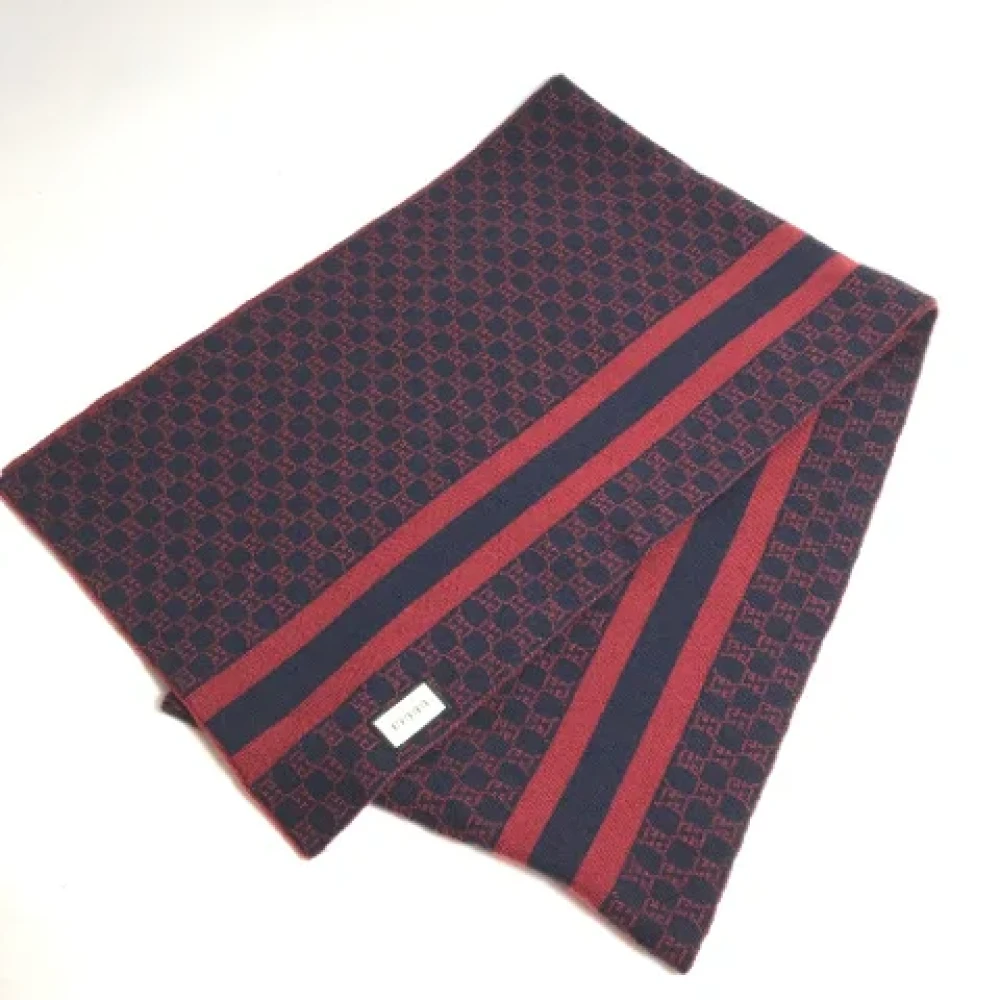 Gucci Vintage Pre-owned Wool scarves Red Dames