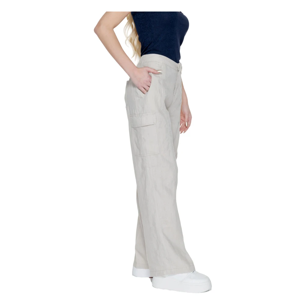 Street One Stijlvolle Linnen Broek met Rits Beige Dames