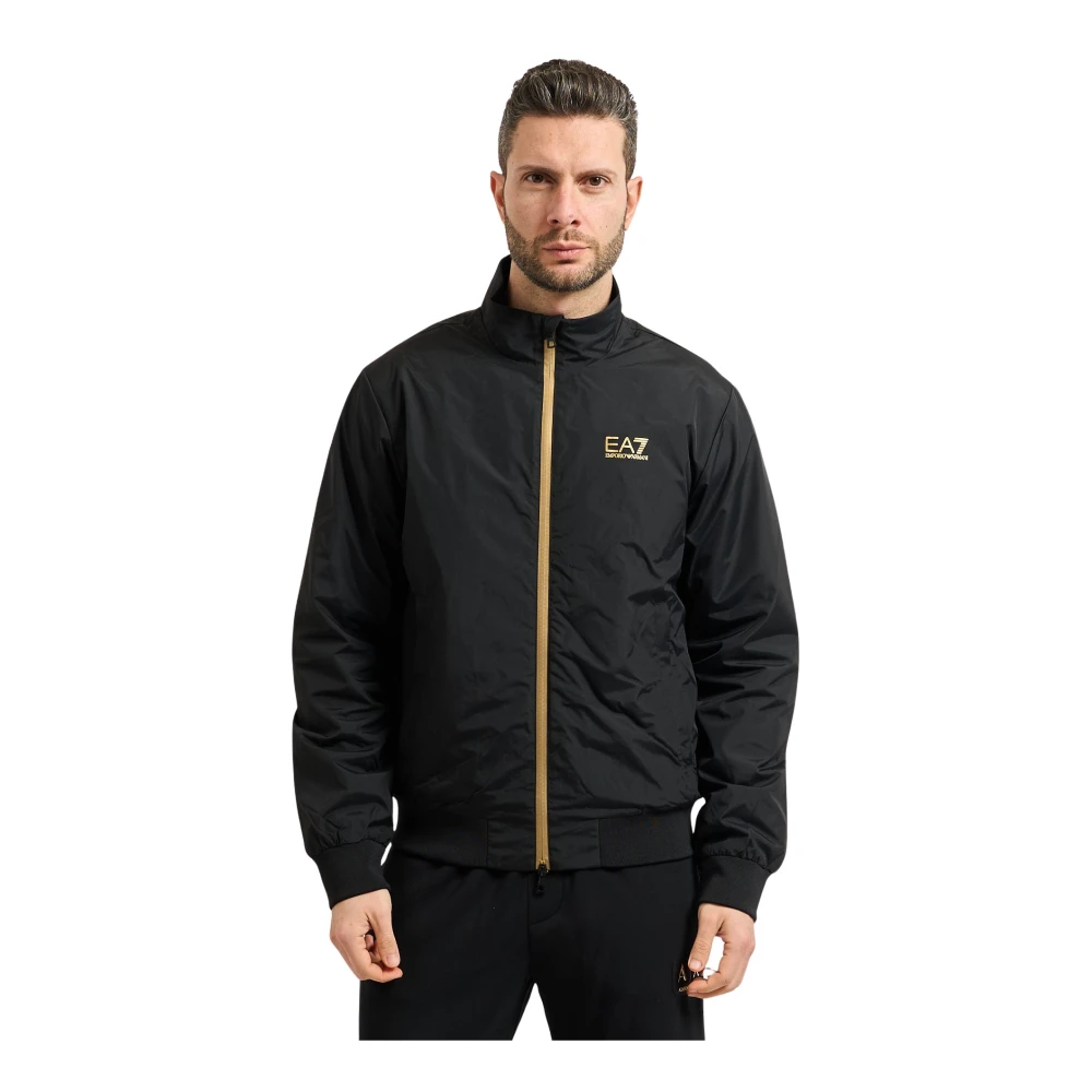 Emporio Armani Uomo Nero Nylon Bomber Jacket