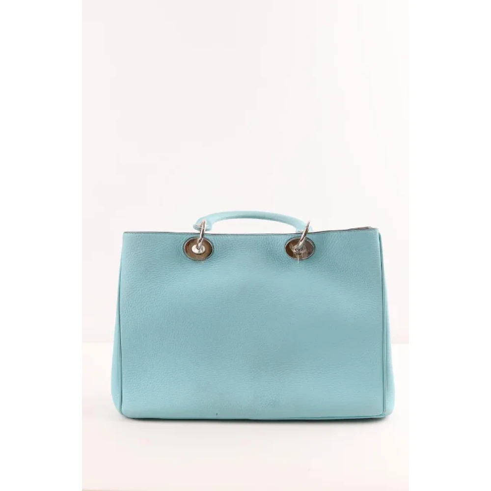 Dior Vintage Pre-owned Leather dior-bags Blue Dames