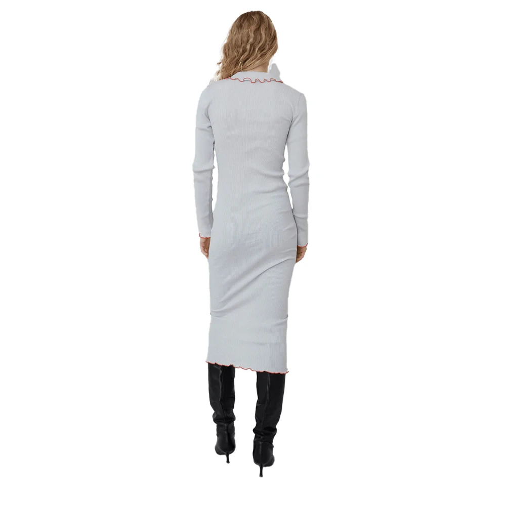 Opéra Sport Katoenen Naadloze Jurk Elegante Sportieve Stijl Gray Dames