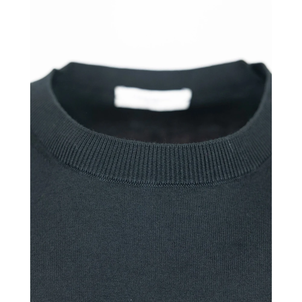 Paolo Pecora Zwarte Katoenen T-shirt Regular Fit Black Heren