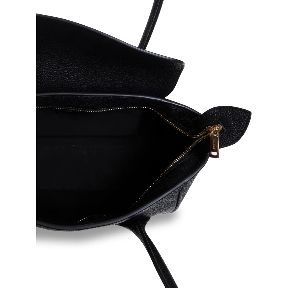 Salvatore Ferragamo Zwarte leren tas met handtekening Black Dames