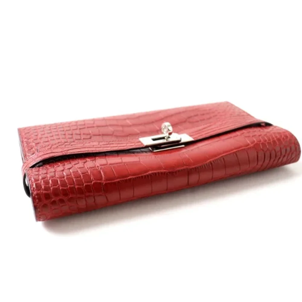 Hermès Vintage Pre-owned Leather wallets Red Dames