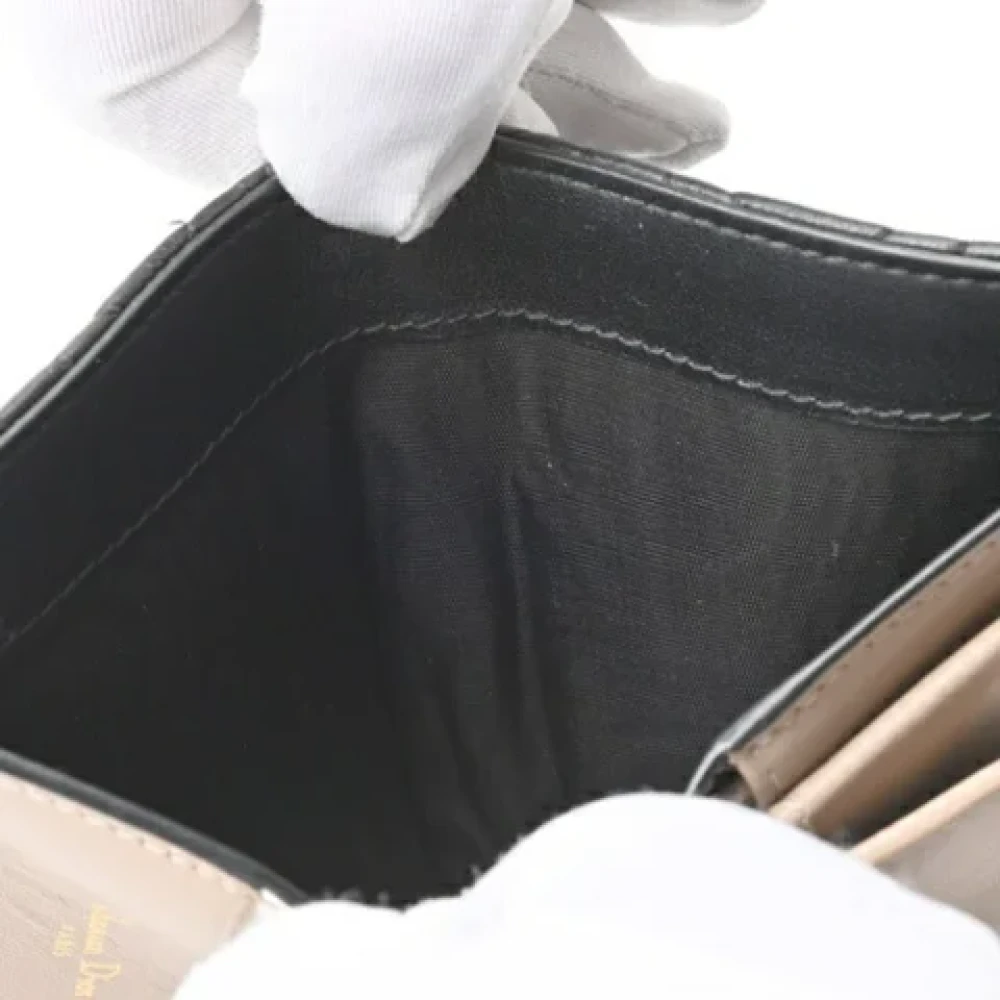 Dior Vintage Pre-owned Leather wallets Black Dames