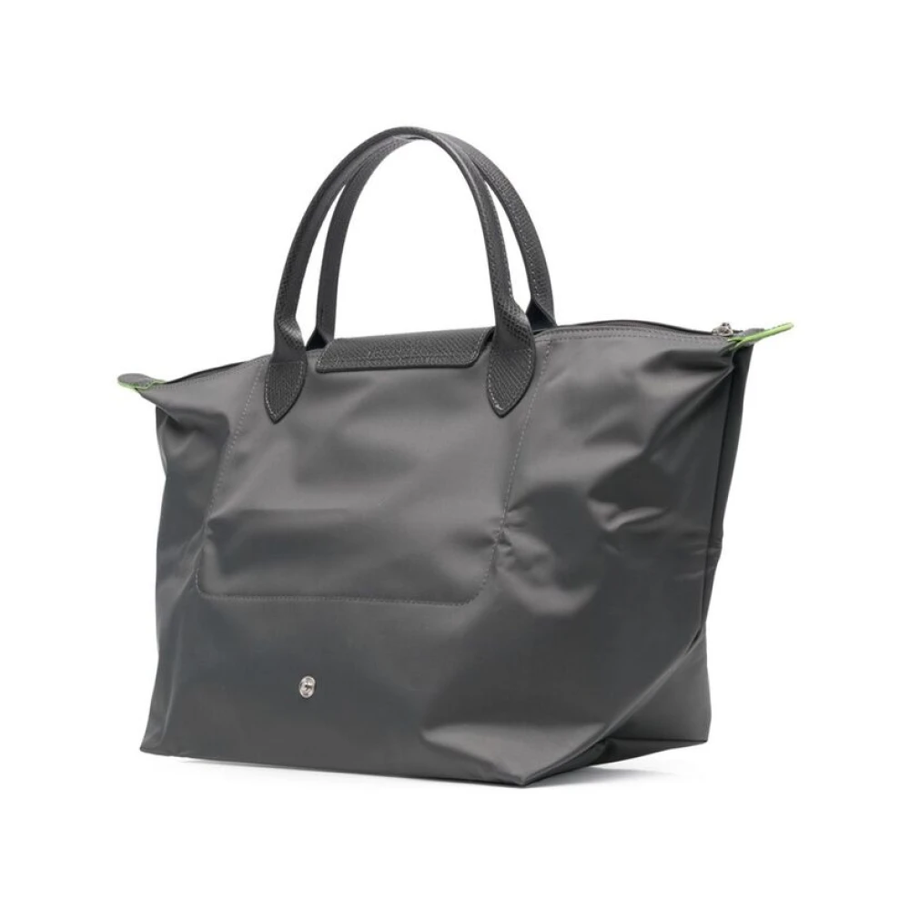 Longchamp Antracietgrijze Foldover Top Handtas Gray Dames