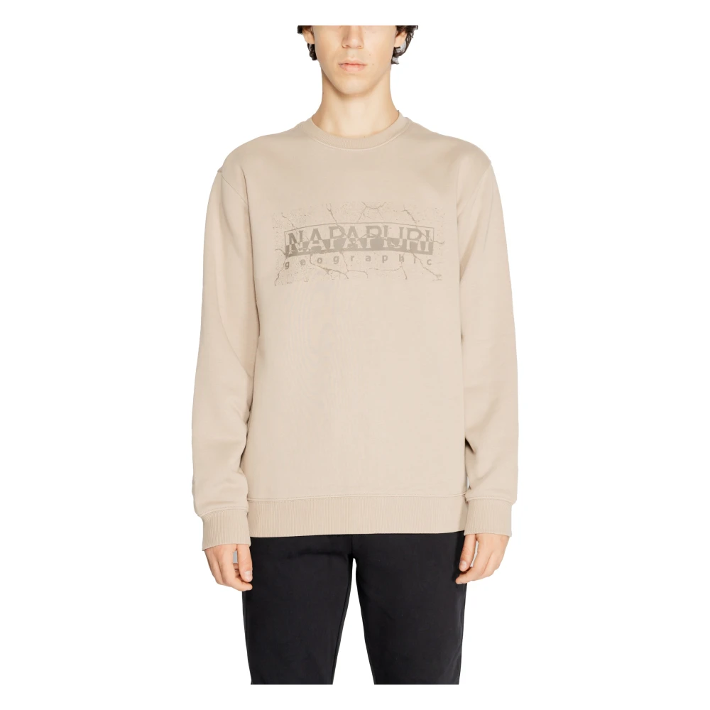 Napapijri Mannen Sweatshirt Herfst Winter Collectie Beige Heren