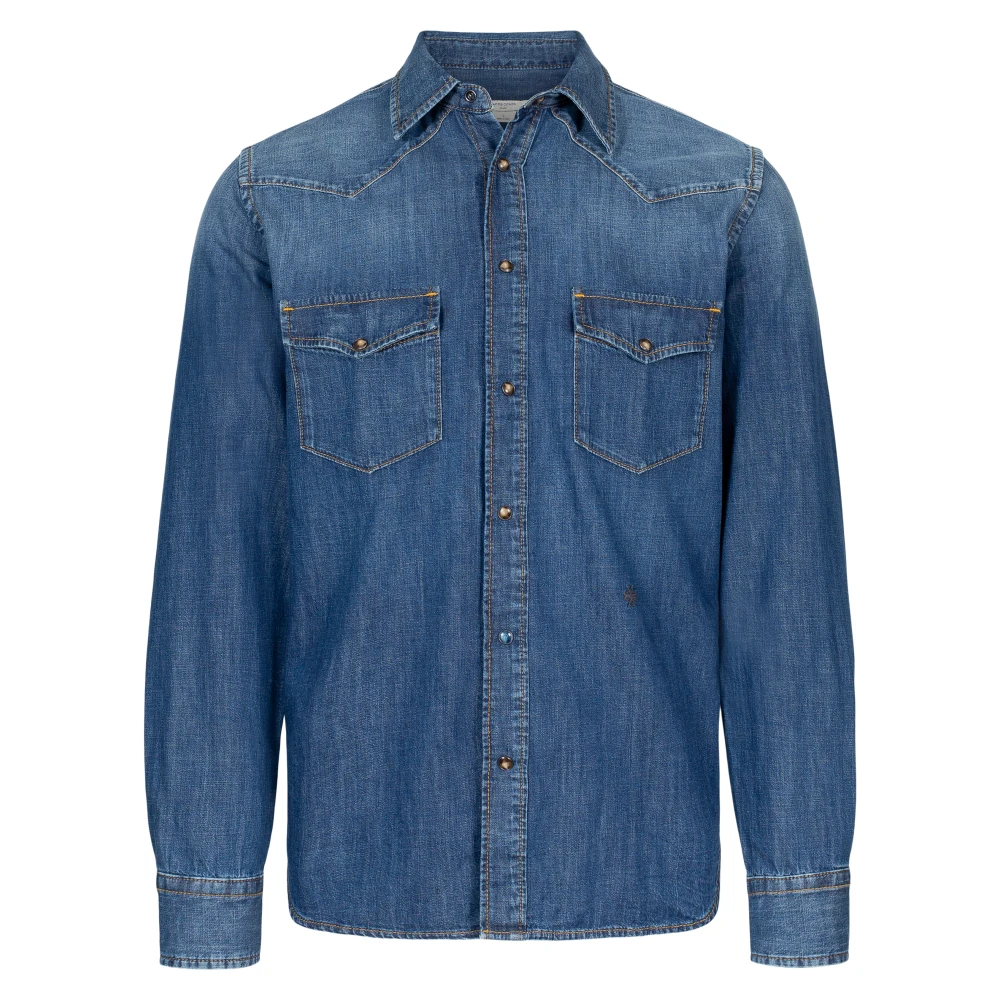 Jacob Cohën Men's Blue Denim Shirts, Xl, Denim Shirt