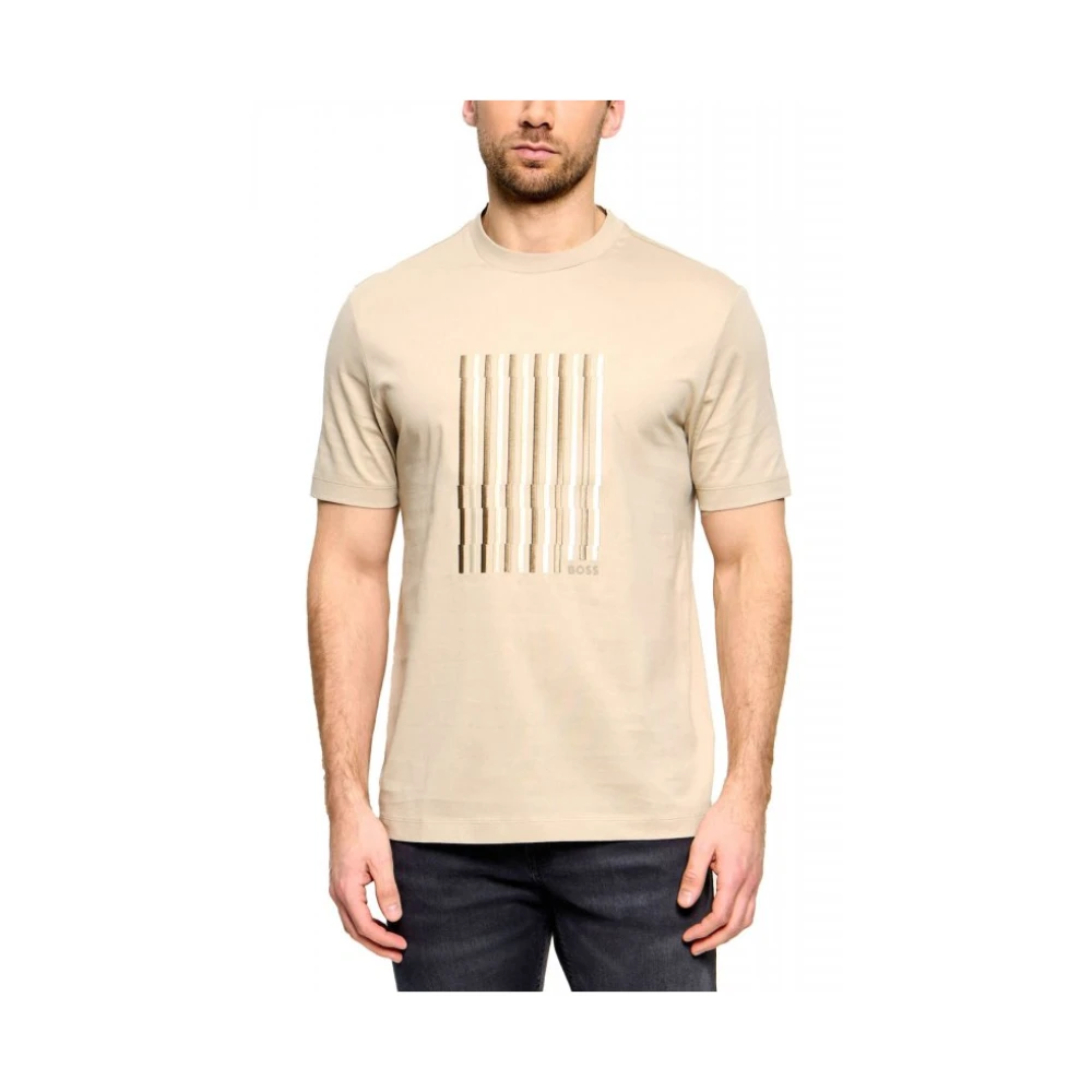 Hugo Men's Beige Thompson T-Shirt - T-Shirts - S - Tops
