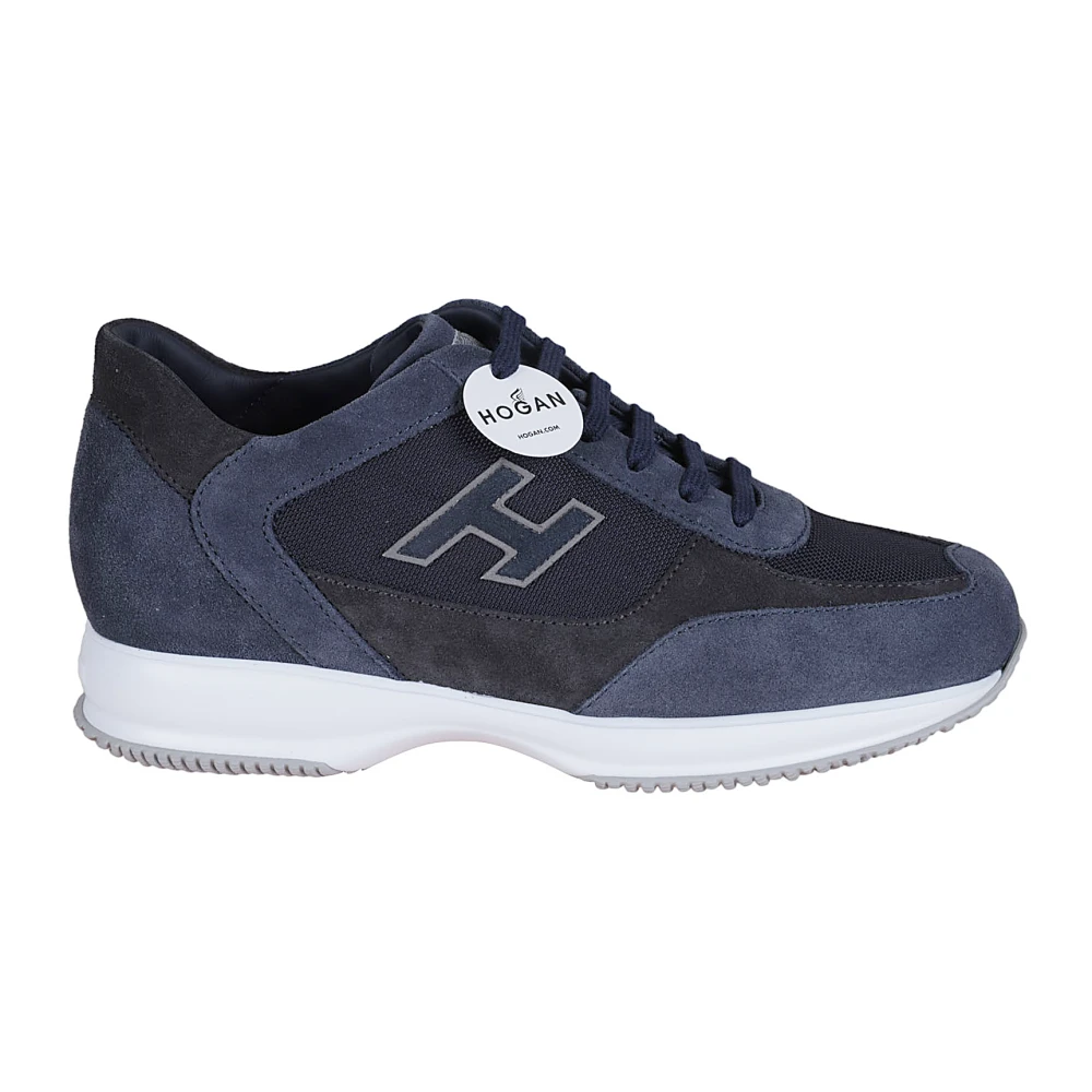 Hogan Blauwe Suède Interactieve Sneakers Heren Schoenen